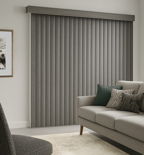 Blindsgalore Faux Wood Vertical Blinds