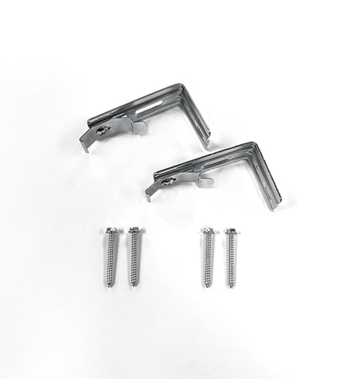 Wall mount brackets for outside mount applications. Installation screws included.