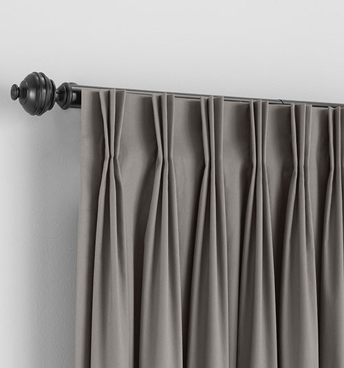 Pleated with Decorative Rod
