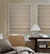 Blindsgalore Designer Roman Shades: Plain Fold shown in Subtle Stripe: Beige