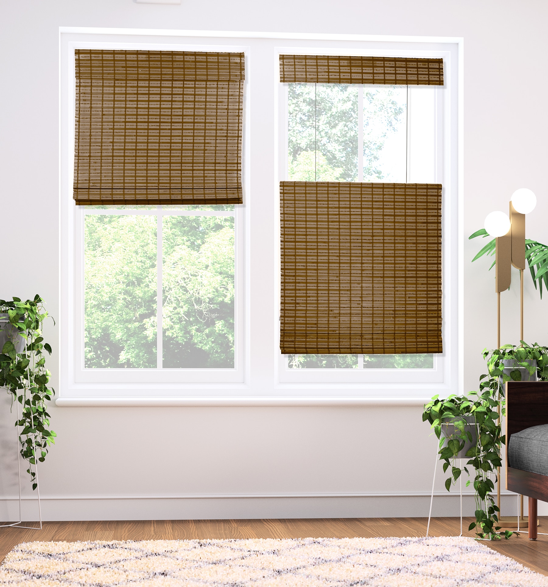 Blindsgalore Essential Top Down Bottom Up Woven shade shown in Palapa