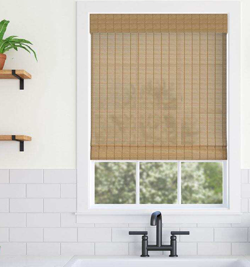 Blindsgalore Essential Motorized Woven Wood Shades