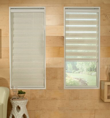 Banded Sheer Shades shown in Champagne
