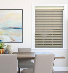 Banded Sheer Shades shown in Champagne