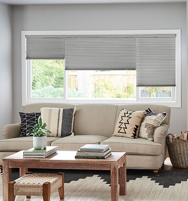 Blackout Cellular Shades shown in Moonshine