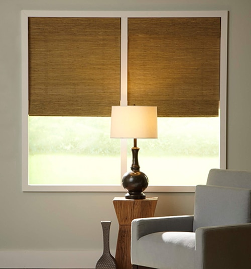 Boutique Natural Waterfall Woven Shades: Grass Weaves