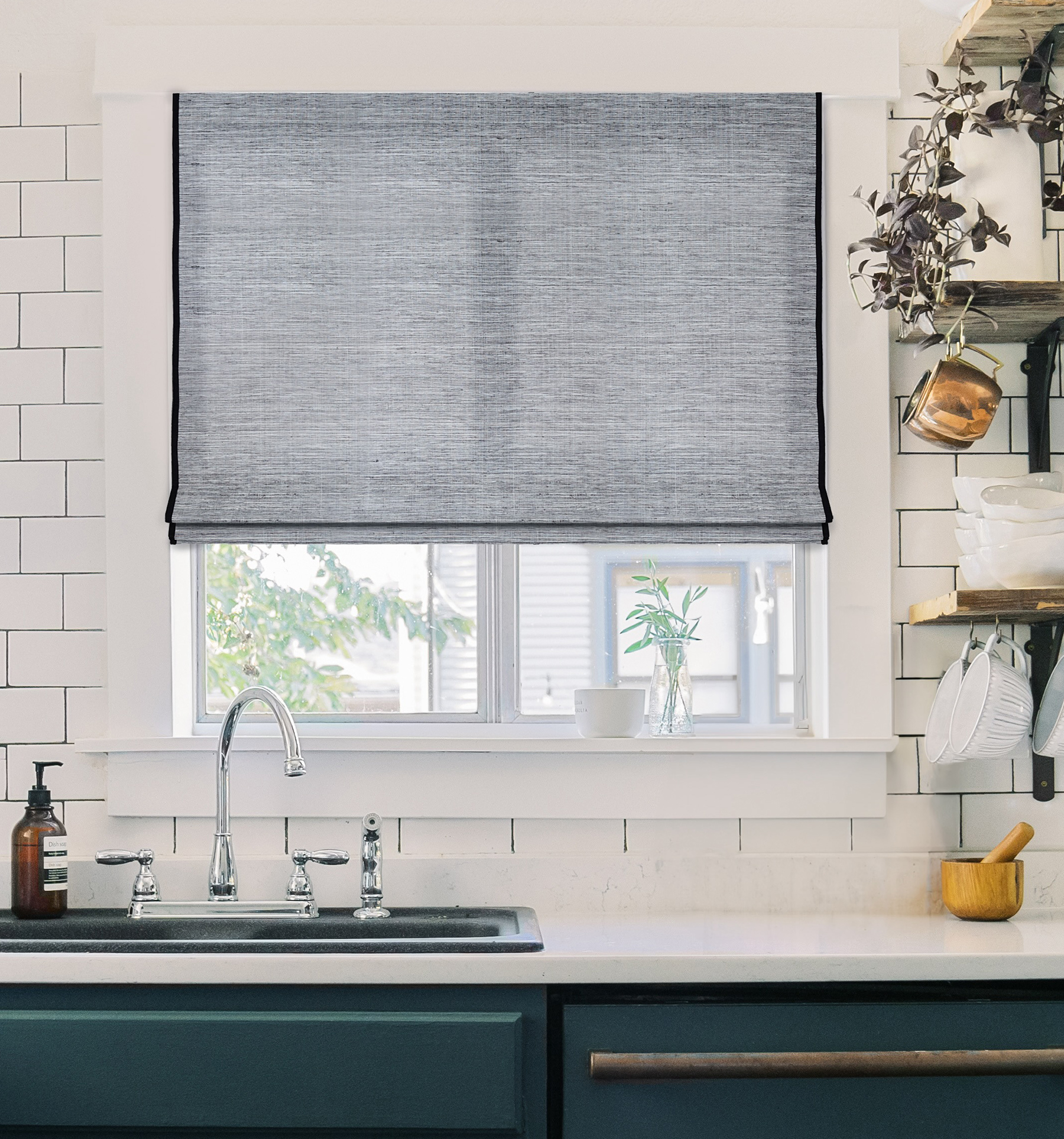 Boutique Serenity Waterfall Natural Woven Shades