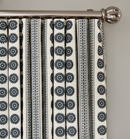 Boutique Flat Drapery: Patterns shown in Medallion Midnight