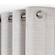 Close up of Grommet curtain panel with silver Metal grommet rings