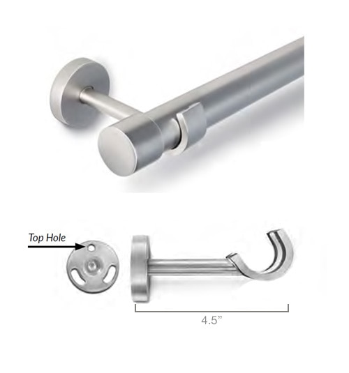 Curtain Panel rods are available in four telescoping widths. For larger widths, the rod requires 3 brackets to support the weight of your panels. Due to the center bracket a pair of panels is recommended.
