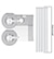Grommet rings are 2 3/8&quot; around with a 1 1/2&quot; opening in the middle