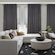 Blindsgalore Back Tab Curtain Panels shown in Twill Canvas Charcoal