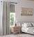 Blindsgalore Back Tab Curtain Panels shown in Twill Canvas Natural with blackout liner