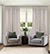 Blindsgalore Stationary Curtain Side Panels shown with Pewter hardware